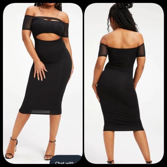 Good American Off Shoulder Cut Dress SZ 6 or 3XL - Picture 1 of 10
